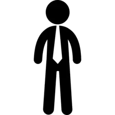 有领带的常设前面商人