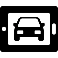 平板电脑上的车