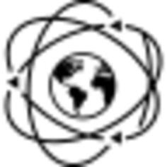 Earth in atom symbol
