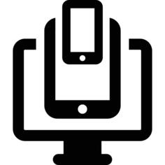 Monitor Tablet and Smartphone