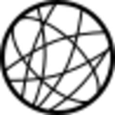 Circle with irregular grid lines