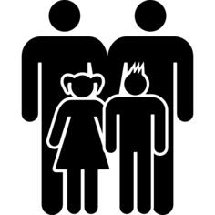 男人夫妇与孩子