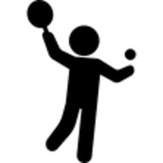 Tennis Player with Ball