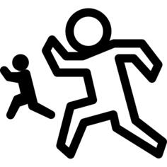 Running silhouettes