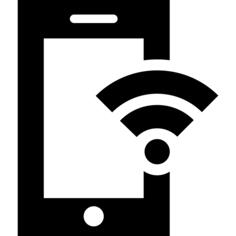 Smartphone with wifi signal