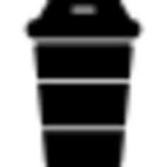 Black beverage glass striped tool side view