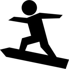 Surfing silhouette