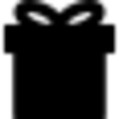 Gift box black shape