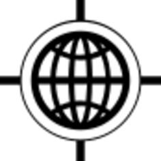 GEO targeting symbol with world grid