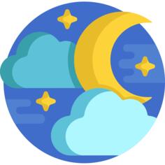 多云的夜晚