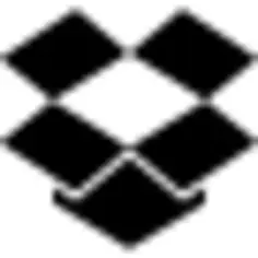 Dropbox logo black silhouette