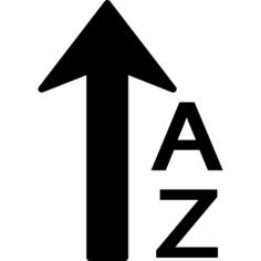按升序从A到Z排序