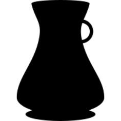 jar with small handle silhouette
