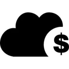 Cloud with dollar sign