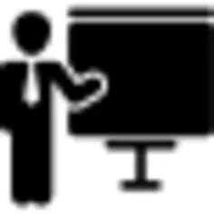 在一个介绍的商人与屏幕