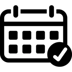 Calendar with Check Mark