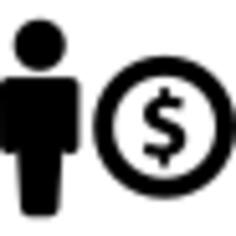 Silhouette with dollar symbol