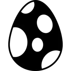 Easter egg with big dots design
