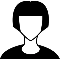 Female with bobcut hair