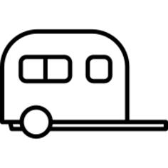 Small rounded caravan