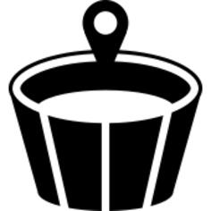 Spa wooden bowl with water