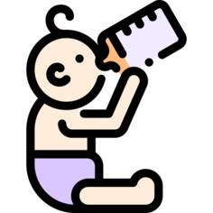 Baby drinking bottle