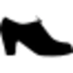 Female flamenco dancer black shoe from side view