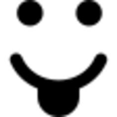 Smiley with tongue in a square shape