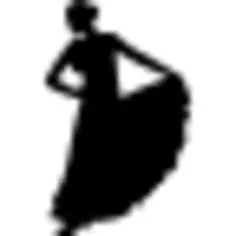 Flamenco female dancer silhouette