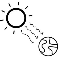 Sun radiation symbol