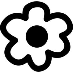 Flower doodle outline