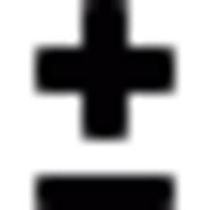 Plus and minus symbols