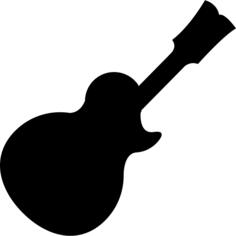 Music guitar black silhouette