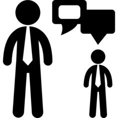 Two businessmen talking