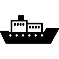 Cargo Boat Facing Right