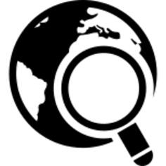 World with magnifying glass