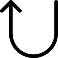 Curved arrow