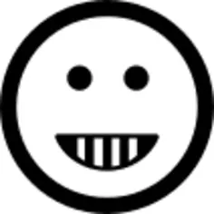 Emoticon happy smiling square face shape