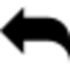 回复黑色左箭头界面符号