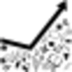 Line graphic for education with materials down the arrow