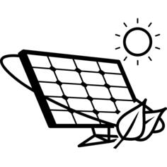 Eco solar panel in sunlight