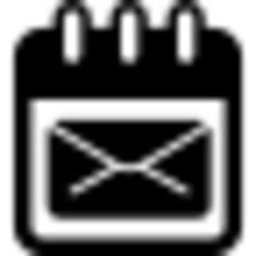 Email envelope on a calendar
