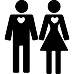 Couple of humans in love