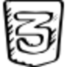 HTML 3 sketched logo