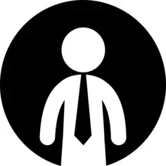 与领带的商人在圈子里面