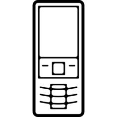 Mobile phone variant with buttons outline