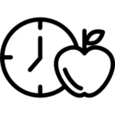 clock beside apple