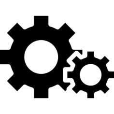 Cogwheels couple of two sizes