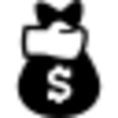 Hand holding money bag of dollars
