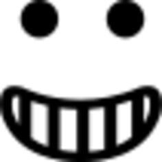 Happy smiling emoticon square face